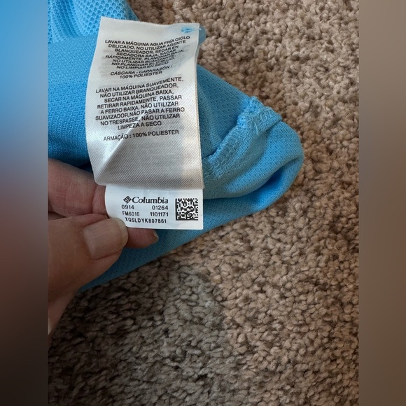 Columbia PFG Omni-Shade Men’s Large Sky Blue Performance Polo UPF Fishing Golf - Picture 11 of 11